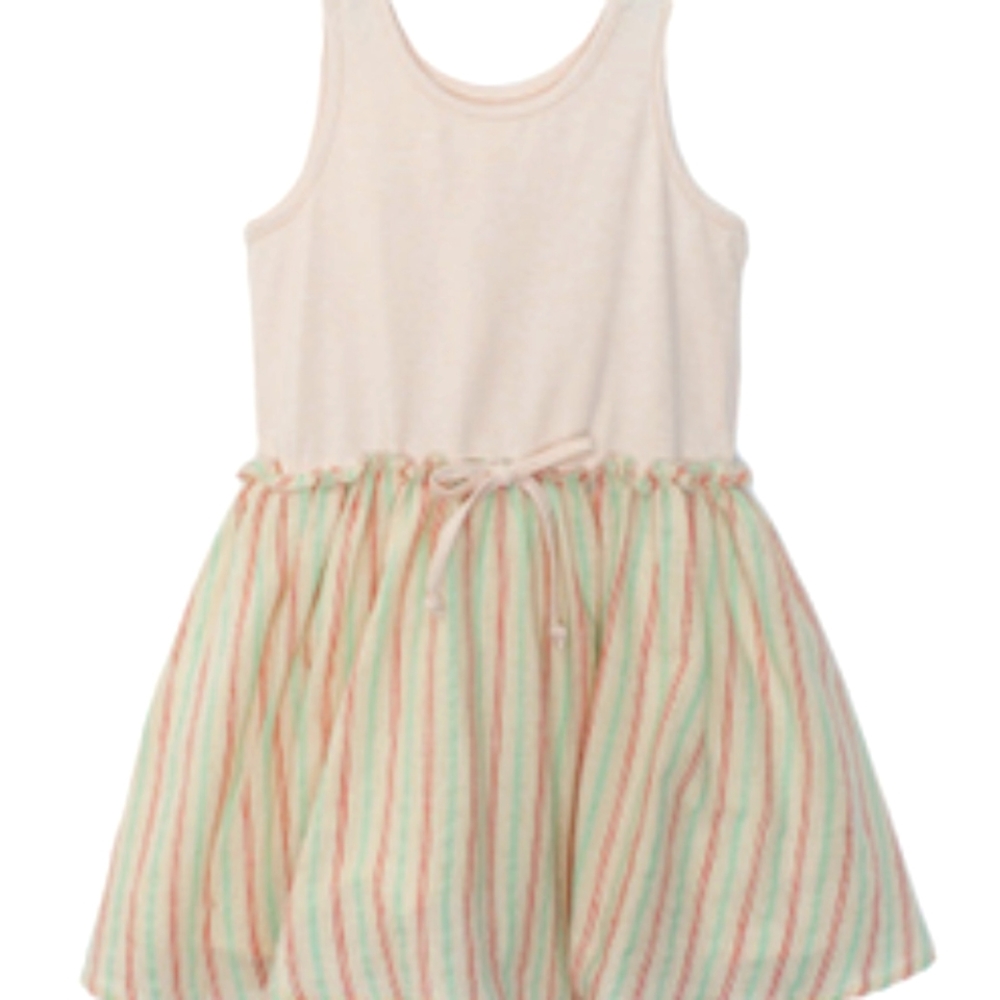 Mabel+Honey Natural Knit Dress,Woven Skirt